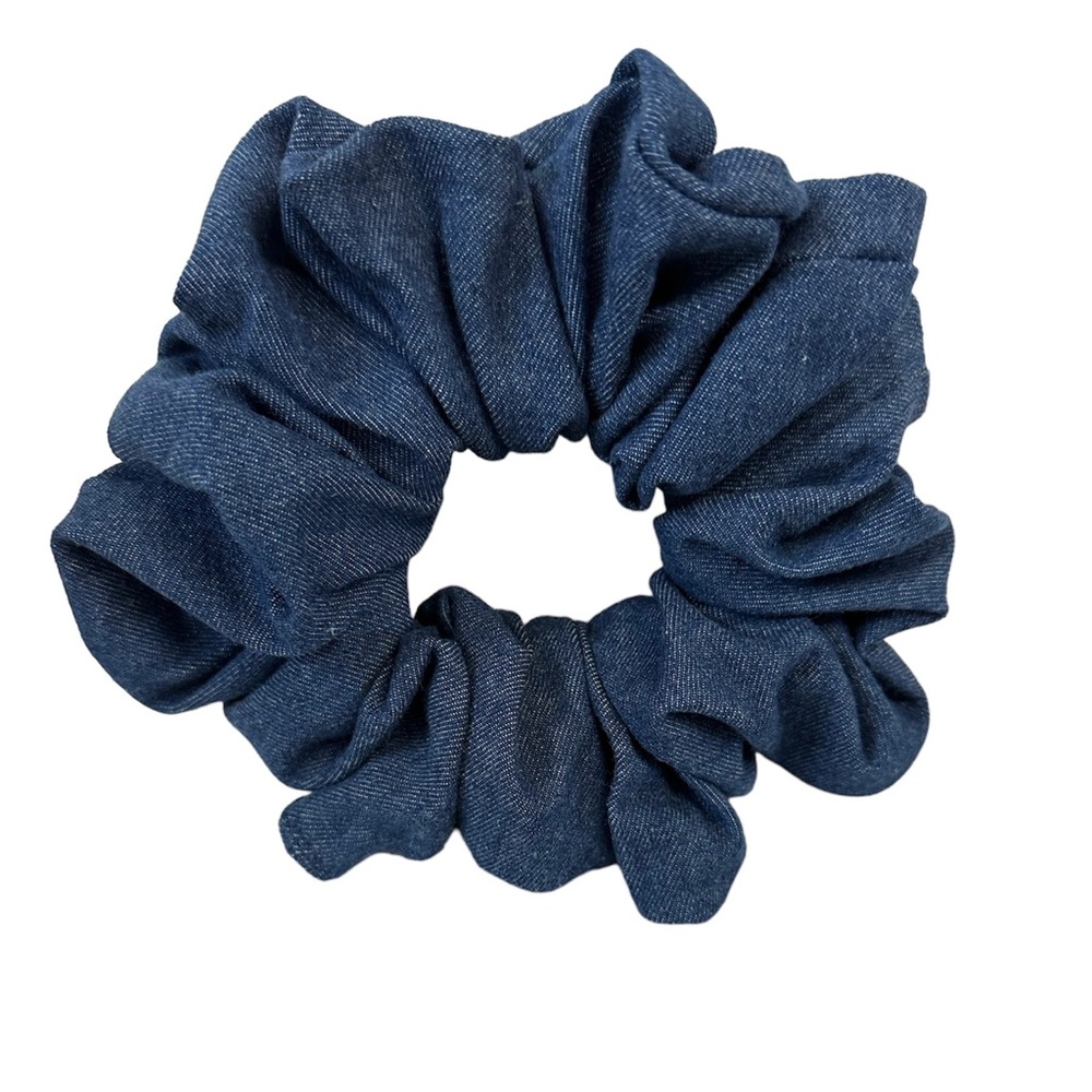 Scrunchie, Brand New Handmade Dark Denim Large Scrunchie for all hair type